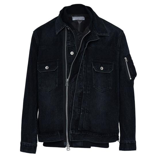  사카이 자켓 SCM205001 BLACK DOM