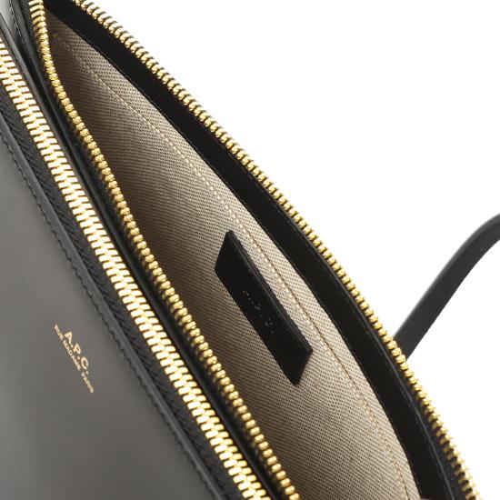  아페쎄 스무스 레더 더블 파우치 사라백 크로스백 PXAWVF61404LZZ Black LZZ BLACK - A.P.C.