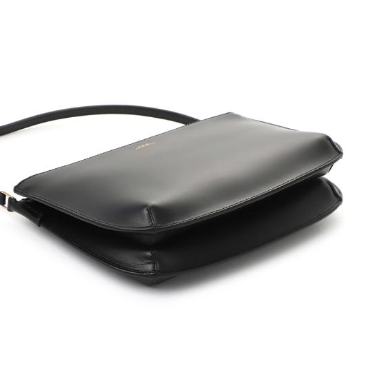  아페쎄 스무스 레더 더블 파우치 사라백 크로스백 PXAWVF61404LZZ Black LZZ BLACK - A.P.C.