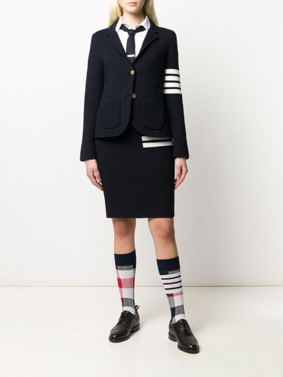  톰브라운 미디 스커트 FKK061A00014415 NAVY DOM - THOM BROWNE