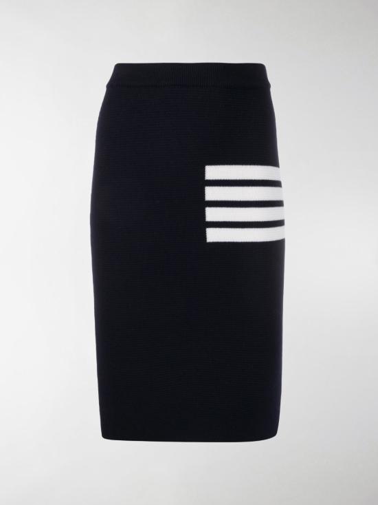  톰브라운 미디 스커트 FKK061A00014415 NAVY DOM - THOM BROWNE