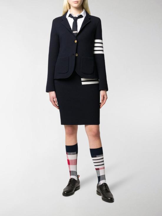  톰브라운 미디 스커트 FKK061A00014415 NAVY DOM - THOM BROWNE