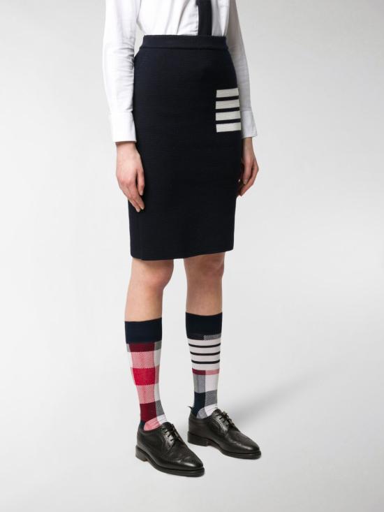  톰브라운 미디 스커트 FKK061A00014415 NAVY DOM - THOM BROWNE