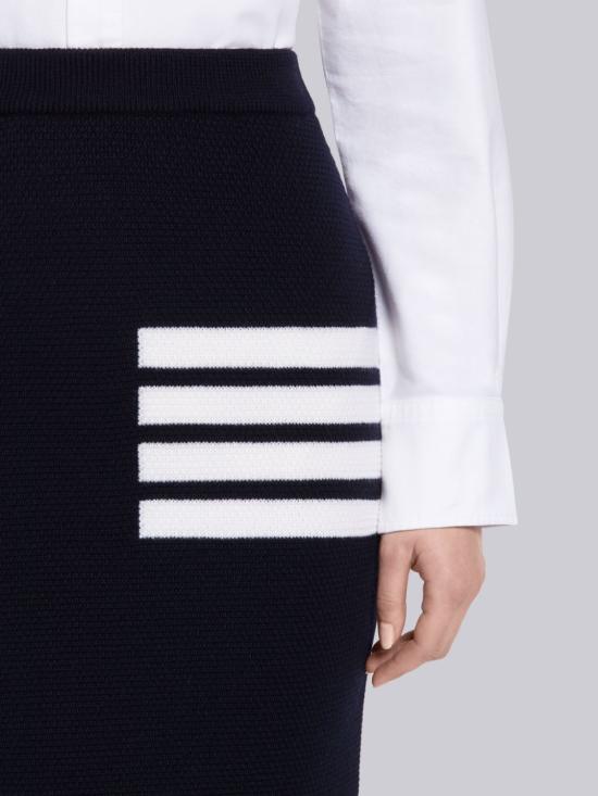  톰브라운 미디 스커트 FKK061A00014415 NAVY DOM - THOM BROWNE