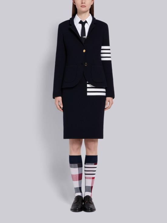  톰브라운 미디 스커트 FKK061A00014415 NAVY DOM - THOM BROWNE