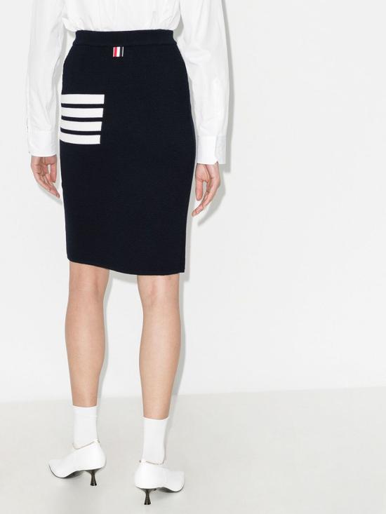  톰브라운 미디 스커트 FKK061A00014415 NAVY DOM - THOM BROWNE