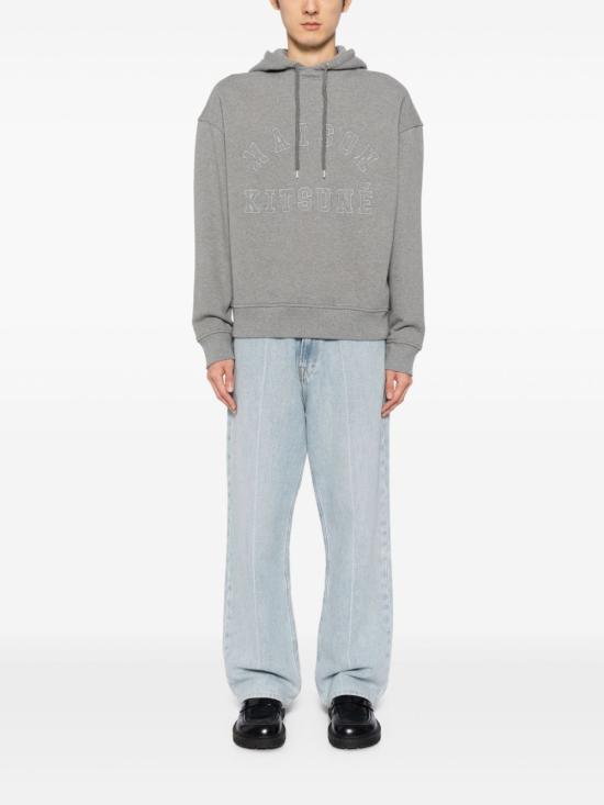  메종키츠네 후드 티셔츠 NM00702KM0326H131 MEDIUM GREY MELANGE DOM - MAISON KITSUNE