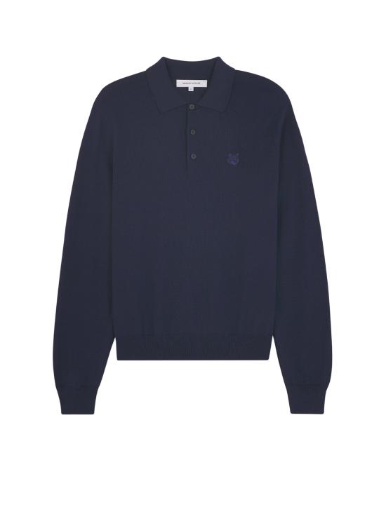 25SS 메종키츠네 볼드 폭스 헤드 패치 폴로 스웨터 MM00211KT1036P476