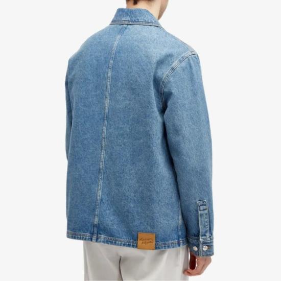  메종키츠네 데님 자켓 MM00415WW5023 P413 LIGHT STONE INDIGO DOM - MAISON KITSUNE