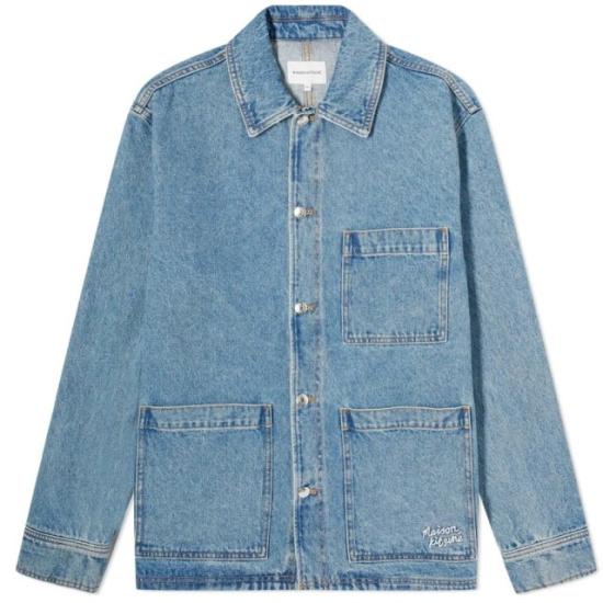  메종키츠네 데님 자켓 MM00415WW5023 P413 LIGHT STONE INDIGO DOM