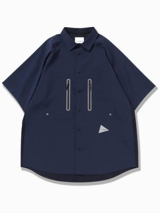  앤드원더 반팔 셔츠 5744153127120 NAVY DOM