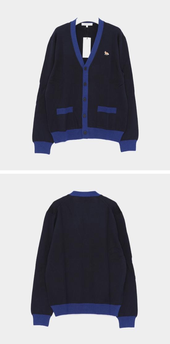  메종키츠네 가디건 MM00505KT1036P476 INK BLUE DOM