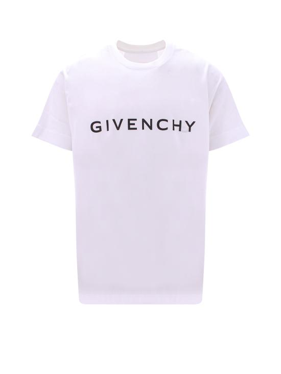  지방시 반팔 티셔츠 BM716N3YAC 100 WHITE DOM