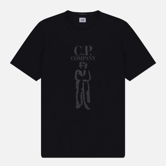  씨피 컴퍼니 반팔 티셔츠 16CMTS145A 006203W 999 BLACK DOM