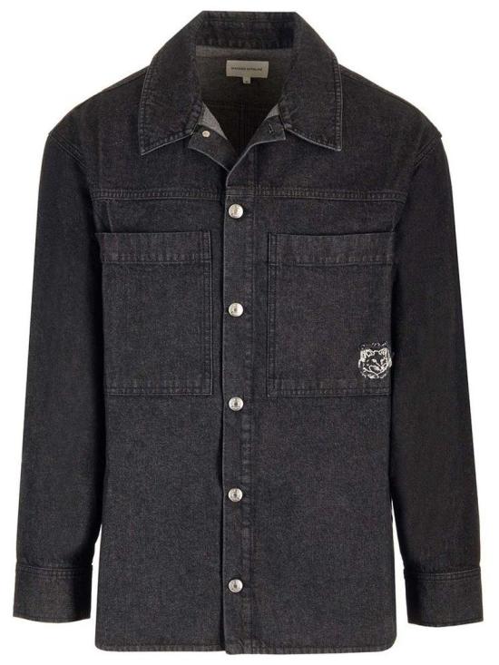  메종키츠네 긴팔 셔츠 LM00408WW0081P160 WASHED BLACK DOM