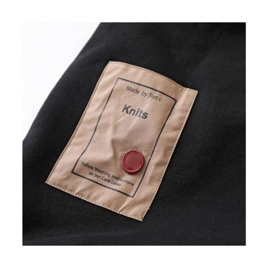  텐 씨 후드 티셔츠 23CTCUF08166 A06455 999 BLACK DOM - TEN C