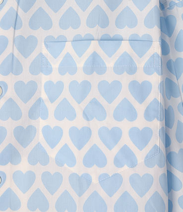  아미 긴팔 셔츠 USH125CO0029475 SKY BLUE NATURAL WHITE DOM - AMI