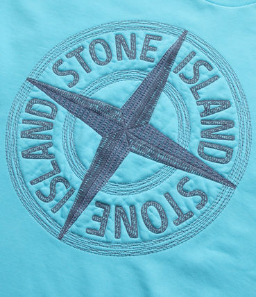  스톤 아일랜드 긴팔 티셔츠 781565484V0042 TURQUOISE DOM - STONE ISLAND