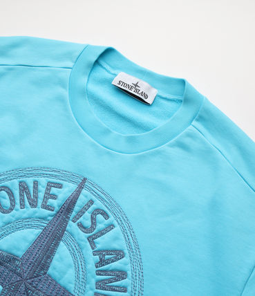  스톤 아일랜드 긴팔 티셔츠 781565484V0042 TURQUOISE DOM - STONE ISLAND