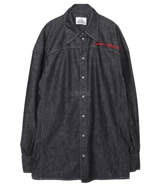  비비안웨스트우드 긴팔 셔츠 3501001IW00HGN401 BLACK DOM