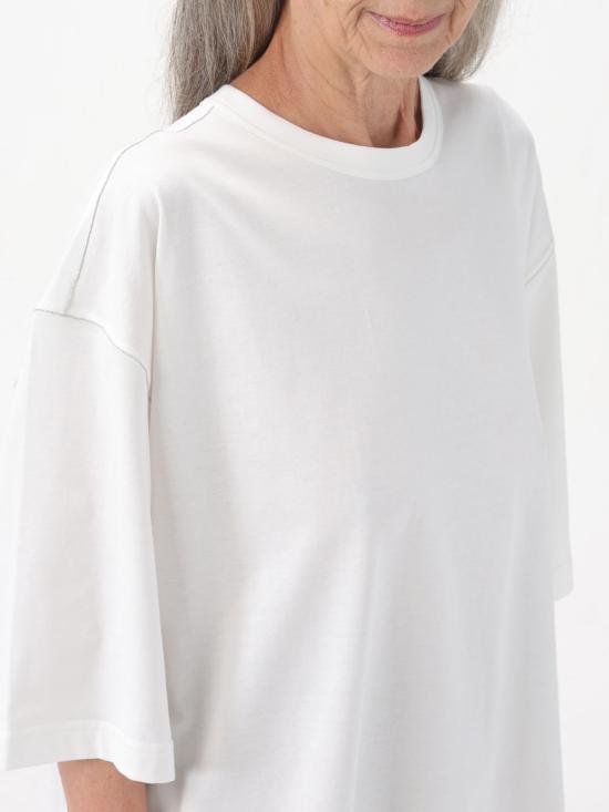 25FW 파비아나 필리피 반팔 티셔츠 JED264F096D616 0142 White - FABIANA FILIPPI