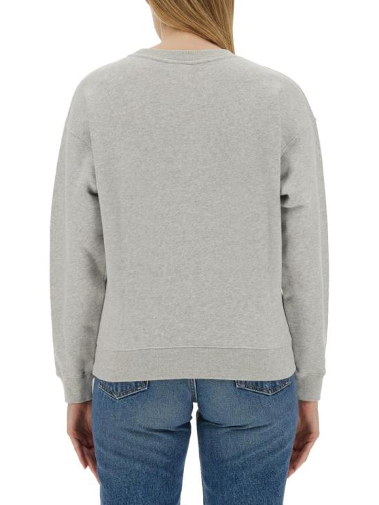  메종키츠네 핸드라이팅 컴포트 스웨트셔츠 MW00314KM0307 O121 LIGHT GREY MELANGE BLACK DOM - MAISON KITSUNE