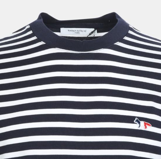  메종키츠네 긴팔 티셔츠 FU00115KJ0044NAWH DOM - MAISON KITSUNE