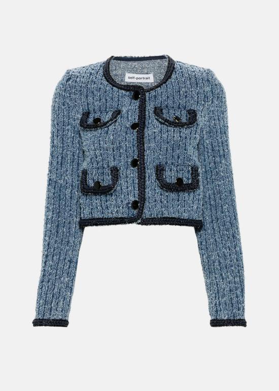  셀프 포트레이트 데님 자켓 PF24826JBLBLUE DOM