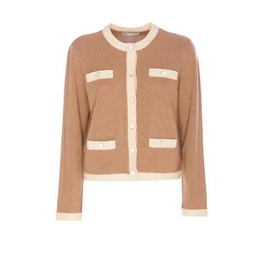  토리버치 가디건 162763265 CAMEL HEATHER FRENCH CREAM DOM