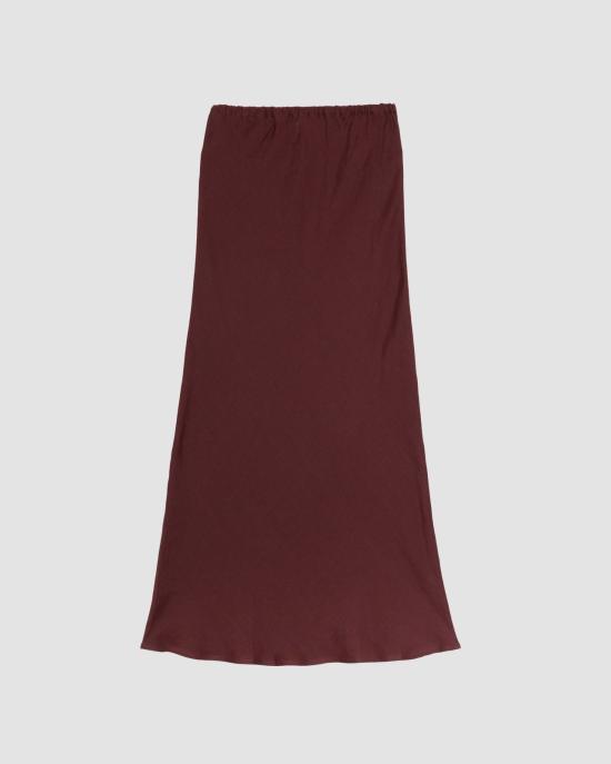  베이스레인지 롱 스커트 SKDYLIAU24 STOME BURGUNDY DOM