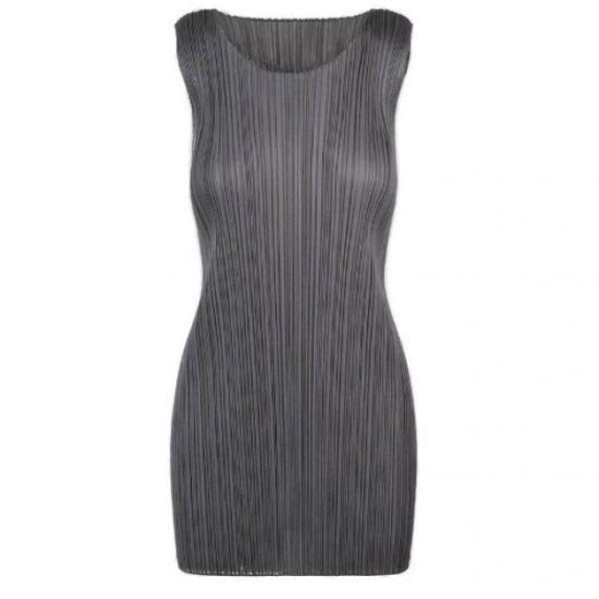  플리츠플리즈 미디 원피스 PP48JT10712 GRAY DOM