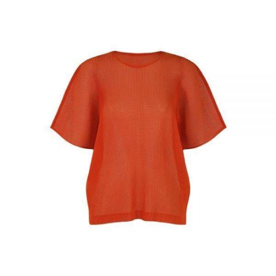  플리츠플리즈 반팔 티셔츠 PP48 FK361 45 TERRACOTTA DOM
