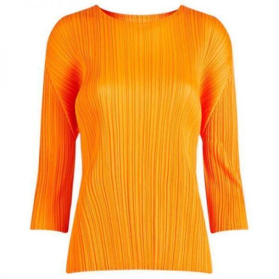  플리츠플리즈 긴팔 티셔츠 PP48JK11132 ORANGE DOM