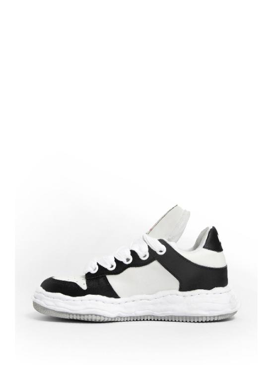  메종 미하라 야스히로 웨인 퍼퍼 OG 솔 레더 로우탑 A12FW718 BLK BLK WHT DOM - MAISON MIHARA YASUHIRO