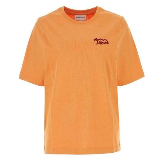  메종키츠네 핸드라이팅 컴포트 티셔츠 MW00126KJ0119 P822 ORANGE DOM