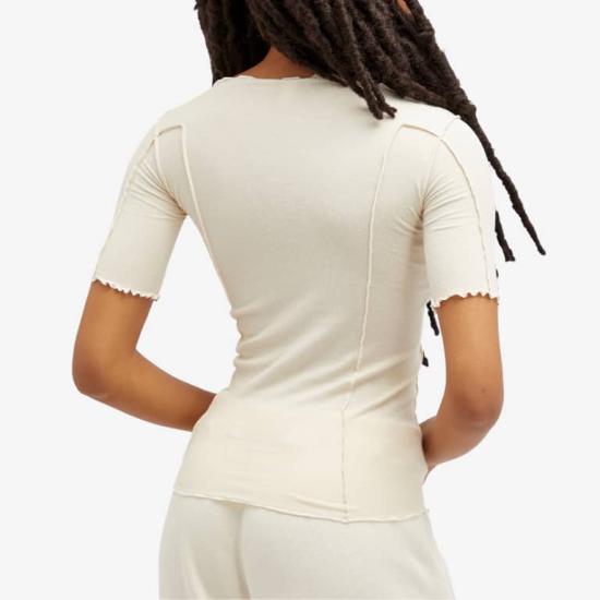 25SS 베이스레인지 반팔 티셔츠 TTO3RB000 OFF WHITE DOM - BASERANGE