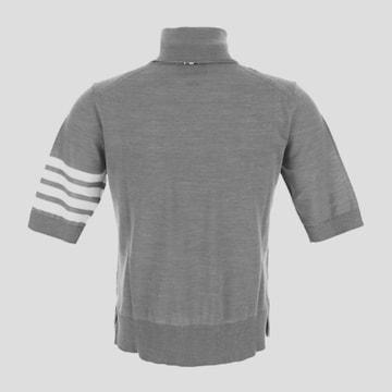  톰브라운 파인 메리노 4바 릴렉스드 숏슬리브 터틀넥 니트 FKA434A Y1014 055 LGRAY DOM - THOM BROWNE