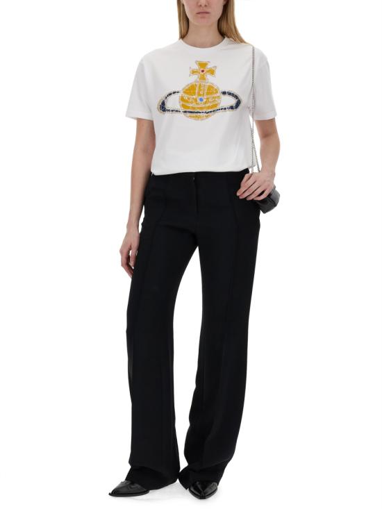  비비안웨스트우드 반팔 티셔츠 3G01001LJ001MA401 WHITE DOM - VIVIENNE WESTWOOD