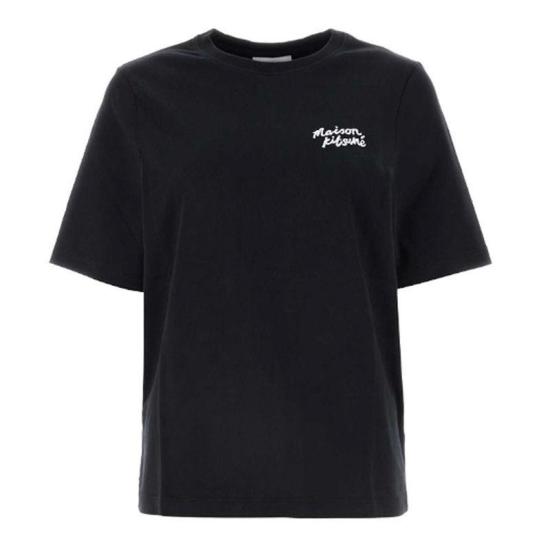  메종키츠네 핸드라이팅 컴포트 티셔츠 MW00126KJ0119 O197 BLACK DOM