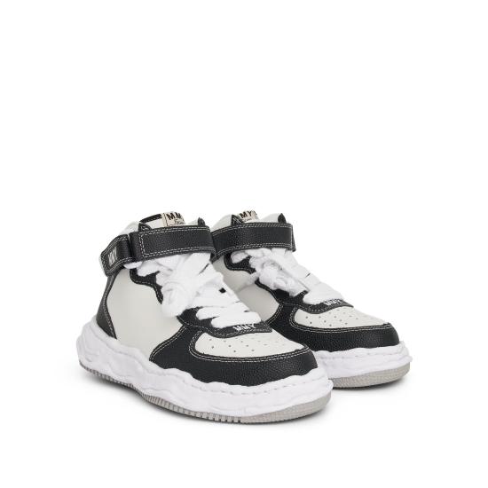  메종 미하라 야스히로 웨인 OG 솔 엠보스 레더 하이탑 A11FW711 BLACK BLACK WHITE DOM - MAISON MIHARA YASUHIRO