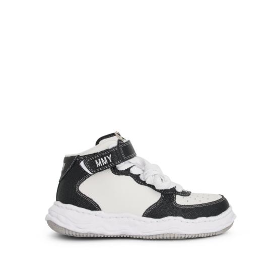  메종 미하라 야스히로 웨인 OG 솔 엠보스 레더 하이탑 A11FW711 BLACK BLACK WHITE DOM
