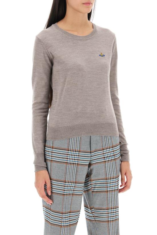  비비안웨스트우드 Bea 비아 ORB 자수 니트 스웨터 1803002SY0006P407 DOM - VIVIENNE WESTWOOD