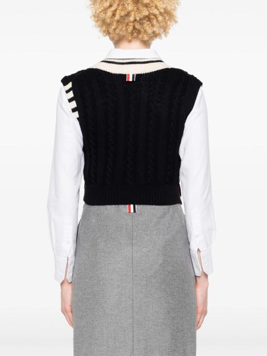 25SS 톰브라운 민소매 티셔츠 FKV205AY1024 415 NAVY - THOM BROWNE