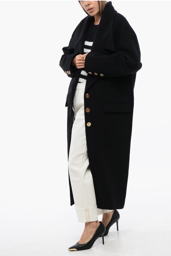  발망 코트 XF1UD045WB27 0PA Black - BALMAIN