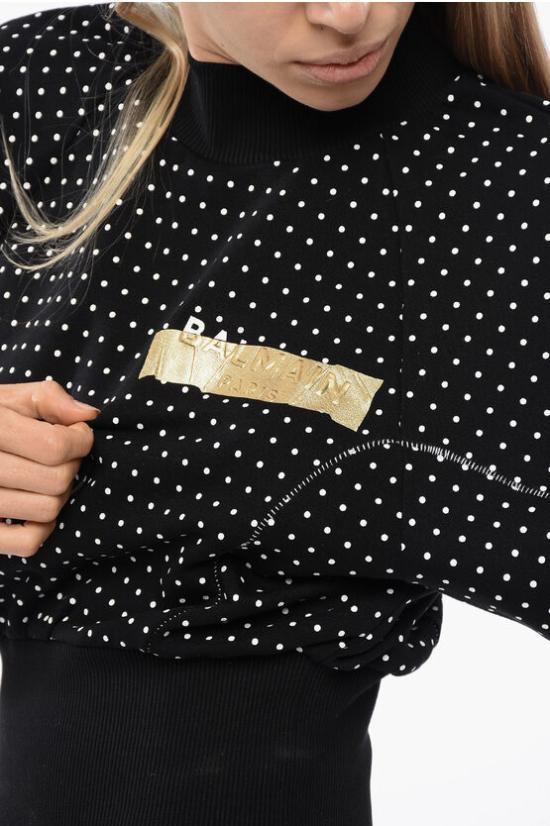  발망 후드 티셔츠 XF0JO031BB58 EDC Black - BALMAIN