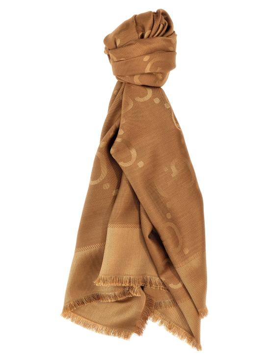 26FW 구찌 GG 자카드 실크 울 숄 6636713GC439800 Beige