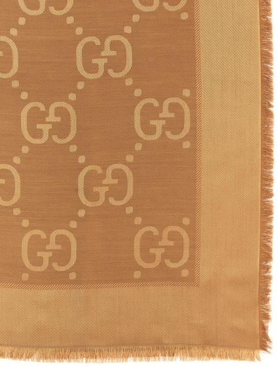 26FW 구찌 GG 자카드 실크 울 숄 6636713GC439800 Beige - GUCCI
