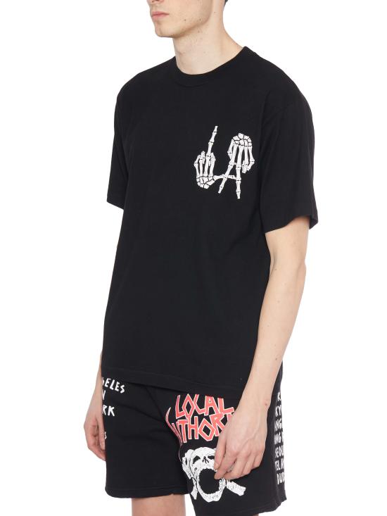  로컬 어쏘리티 반팔 티셔츠 FA23SSN02 Black - LOCAL AUTHORITY