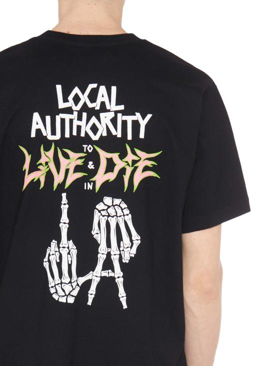  로컬 어쏘리티 반팔 티셔츠 FA23SSN02 Black - LOCAL AUTHORITY