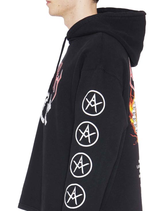  로컬 어쏘리티 후드 티셔츠 FO23LSNF01 Black - LOCAL AUTHORITY